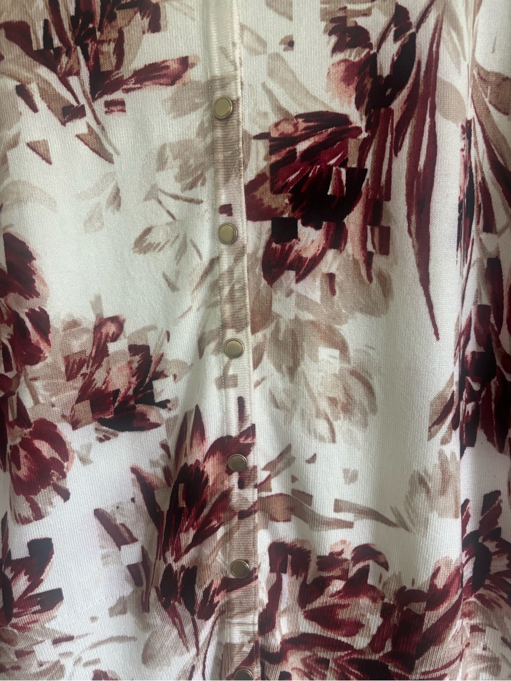 White House Black Market Floral Cardigan 3/4 Sleeve, Size XL - Picture 2 of 13